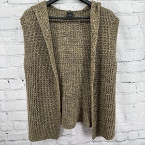 V. FRASS Sweater Vest Women's One Size Brown Hooded Cozy Classic